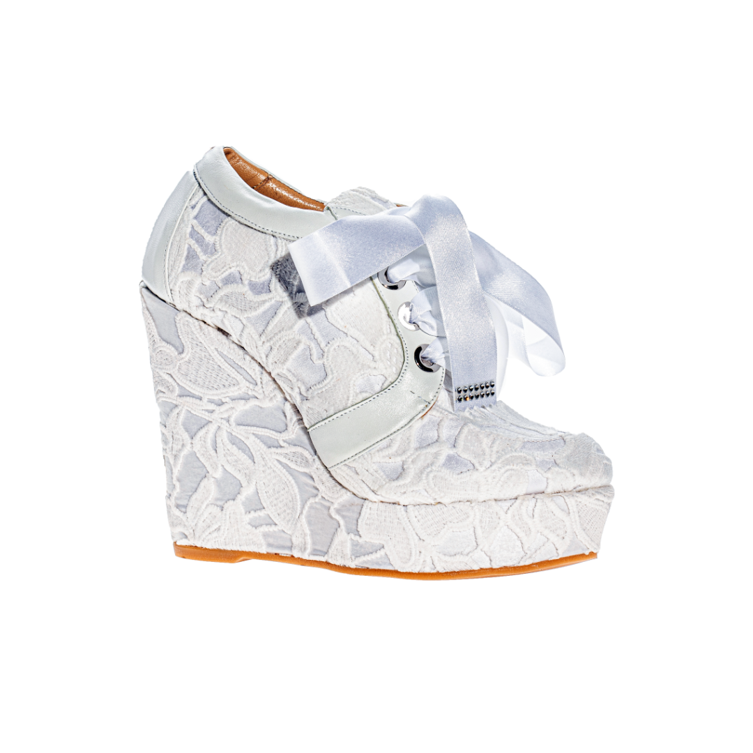 Bridal Positano Sneakers White Glitter - Main Image