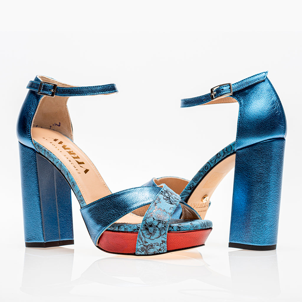 platform heels Actitud Platforms Royal Blue - Anabella by Rossy Sanchez