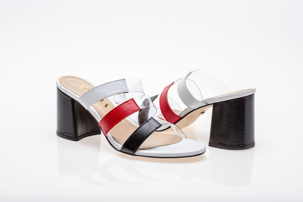 platform sandals Bali Black Red and White - Anabella by Rossy Sanchez