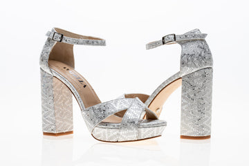 bridal shoes Bridal Shoes Platforms Frames White and Silver Actitud - Anabella by Rossy Sanchez